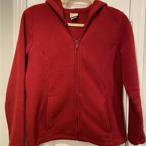 L.L. Bean Women's Red Teddy Jacket Size 0